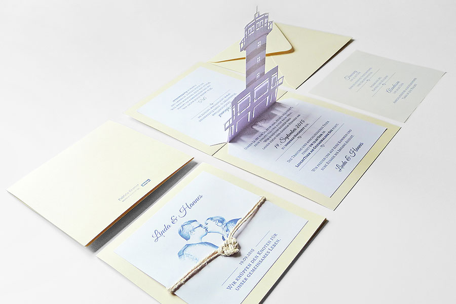 Einladung, Karte, Hochzeit, Papier, Popup, Grafikdesign, Druck, Elsterheide, Sachsen