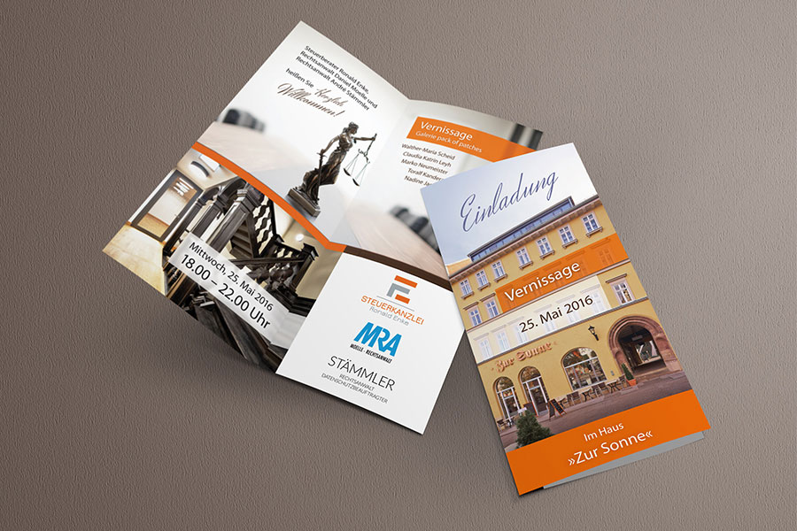 Flyer, Einladung, Vernissage, Eröffnung, Kunst, Printdesign, Druck, Jena, Thüringen