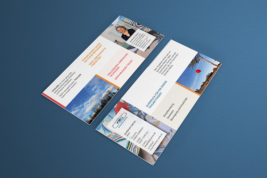 Flyer, Postkarte, Grafikdesign, Trauer, Kunst, Printdesign, Druck, Jena, Thüringen