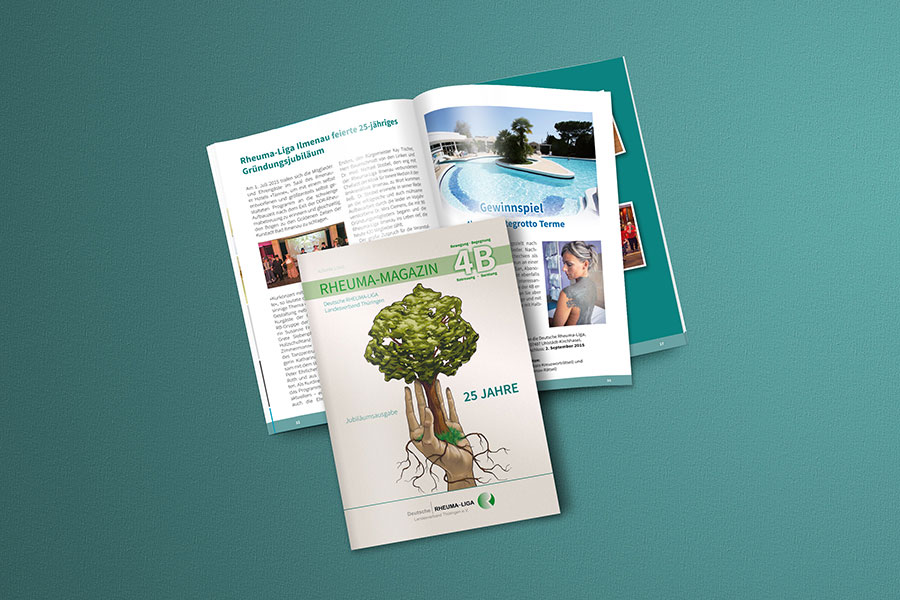 Magazin, Zeitschrift, Rheuma-Liga, Printdesign, Druck, Uhlstädt-Kirchhasel, Rudolstadt, Thüringen