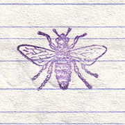 Bienchen, Schreibheft, Bienchenstempel, Original, Abdruck, DDR, Fleißkärtchen, Grundschule, ostdeutsch