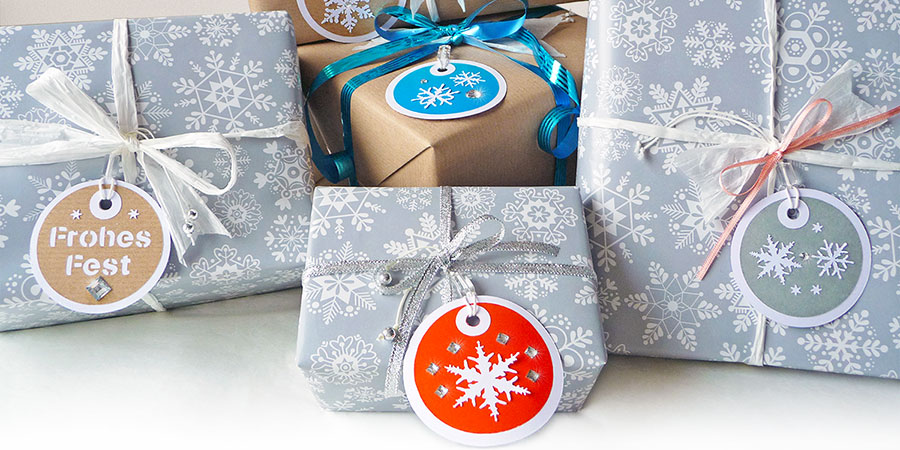 Geschenkanhänger, Geschenk, Anhänger, gift tag, Papier, DIY, Schneeflocke, Weihnachten