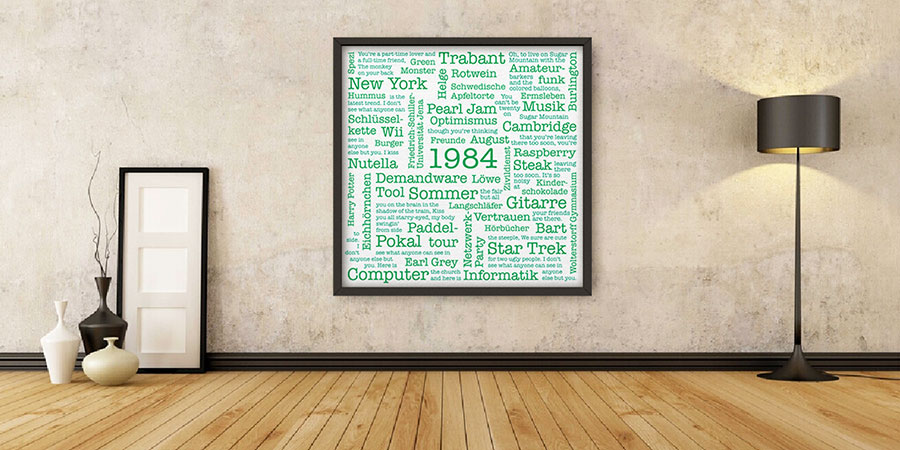 Typobild, Typographie, typography, Wörter, Buchstaben, DIY, Typografisches Bild, Wortwolke