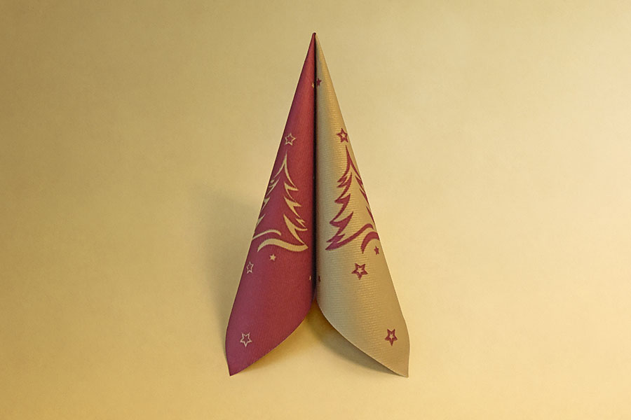 Weihnachten, Airlaid, Serviette, Weihnachtsbaum, bordeaux, rot, gold, Design-Tissue, Design, Grafikdesign, Printdesign, Printmedien, Jena, Thüringen, Frohe Weihnachten, Merry Christmas