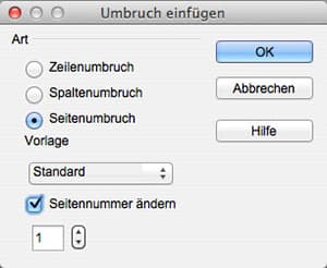 5. OpenOffice Seitenumbruch